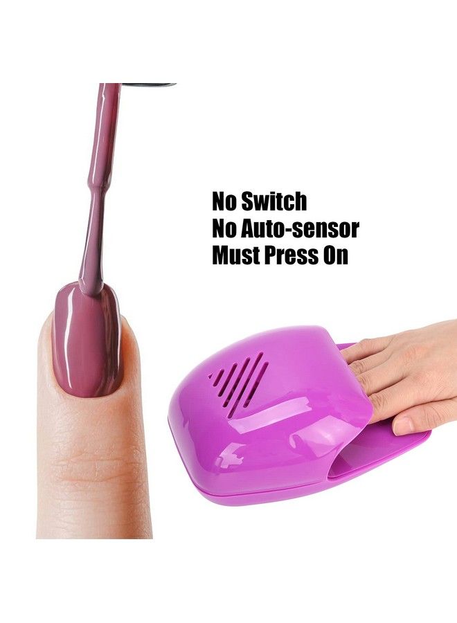 Nail Dryer Portable Fan Air Blow For Regular Nail Polish[Purple]