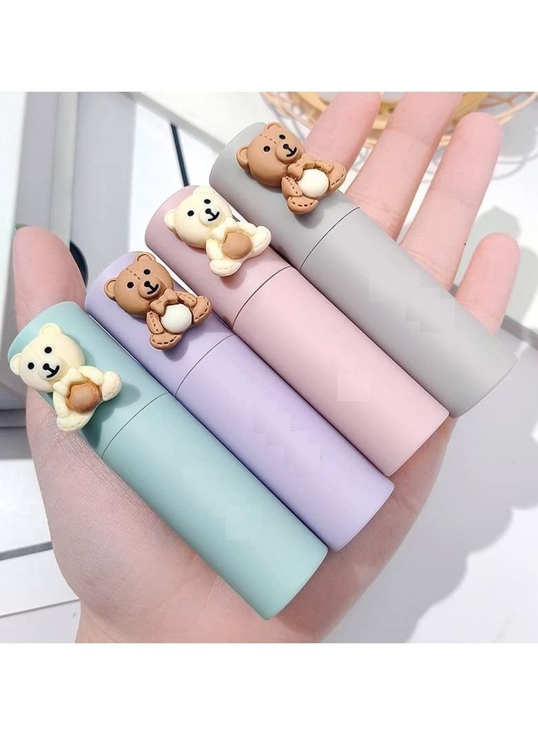 Matte Velvet Lip Gloss Velvet Fog Lip Muddy Texture Long Lasting Non-Stick Cup Waterproof Feminine Lipstick for Lips and Cheeks Cute Bear Beauty Makeup