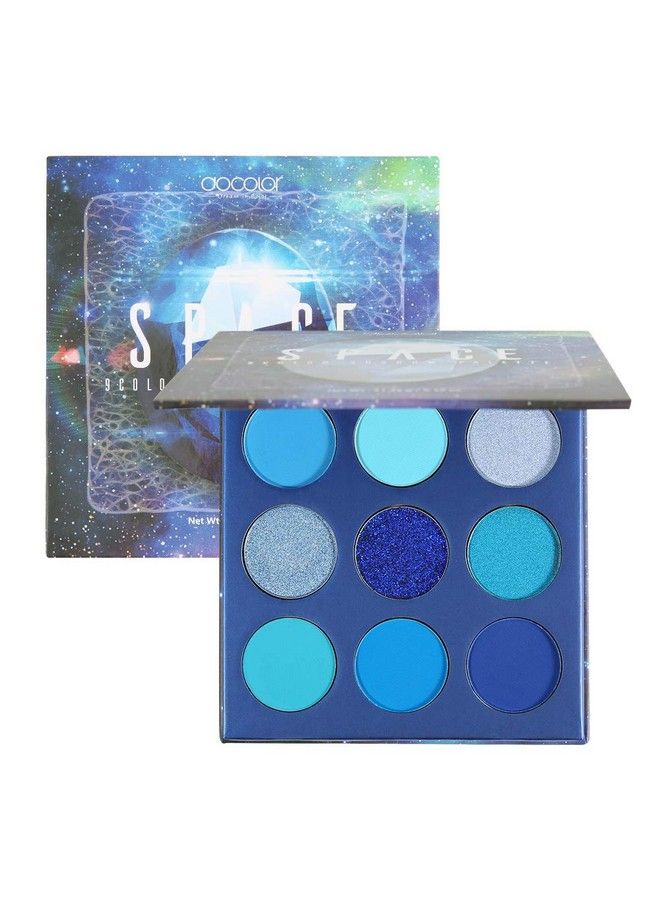 Eyeshadow Palette 9 Colors Gemstone Shadow Palette Highly Pigmented Mattes Shimmers Naked Smokey Glitter Cream Colorful Powder Blendable Long Lasting Waterproof Makeup PaletteBlue