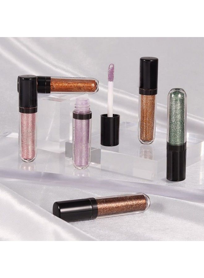 6 Pcs Purple Green Liquid Glitter Eyeshadow Makeup KitSilver Gold Colorful Liquid Glitter Eyeliner Shimmer Eye Makeup PaletteLongwearing QuickDrying sombras liquidas brillantes para ojos