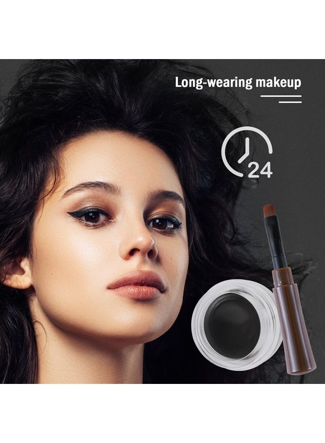 Eyeliner Waterproof Gel Eyeliner Smudge-proof Eye Liner Gel Makeup High Pigment Eye Makeup Set Easy to Apply Long-lasting For All Day