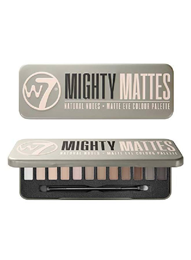 Mighty Mattes Eyeshadow Palette 12 Natural Nude Colors Flawless Longlasting Makeup