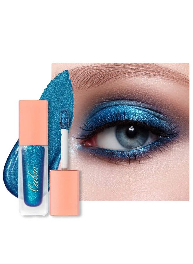 Blue Liquid Glitter Eyeshadow for Women With Smooth Moisturizing Formula Liquid Eyeliner Shimmer Eye Makeup Easy to Remove Vegan & CrueltyFree019 oz (10)