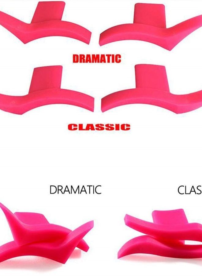 4Pairs of (classic style and dramatic syle) Silicon Wing Eyeliner Stamp Eyeshadow Stencil Models Wing Style Eye Liner Stamp Makeup Template Shaper Beauty Tool Accessories