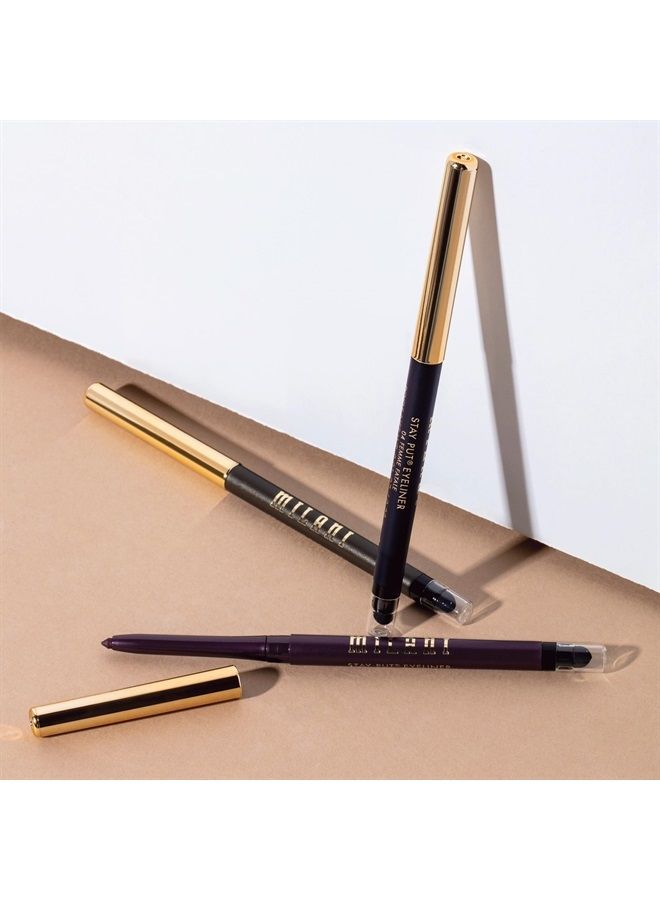 Stay Put Eyeliner - Semi-Sweet (0.01 Ounce) Cruelty-Free Self-Sharpening Eye Pencil with Built-In Smudger - Line & Define Eyes with High Pigment Shades for Long-Lasting Wear