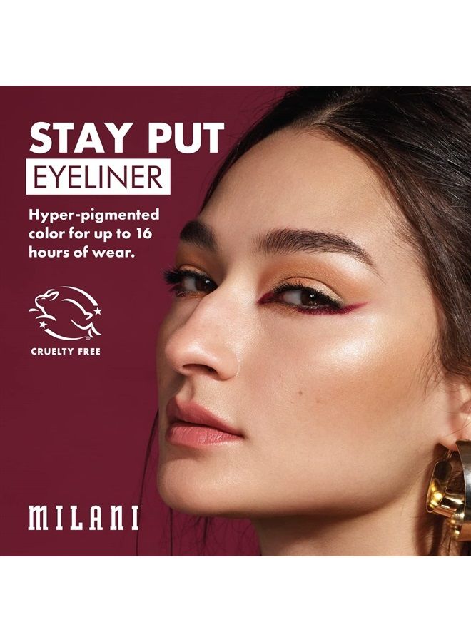 Stay Put Eyeliner - Semi-Sweet (0.01 Ounce) Cruelty-Free Self-Sharpening Eye Pencil with Built-In Smudger - Line & Define Eyes with High Pigment Shades for Long-Lasting Wear