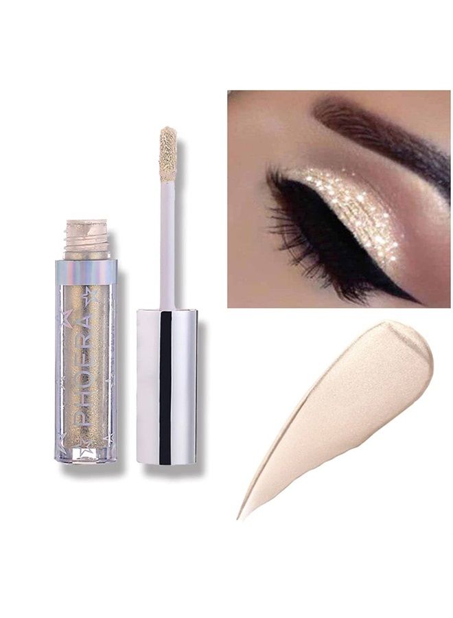 Glitter Eyeshadow，Makeup For Eyes Liquid Shimmer Sparkle Glow Light Colors Pencil Stick Shiny Long Lasting Waterproof Shining Eye Shadow Sets Metallic Pigments Metals Gloss Sparkling Pen Kit (A101)