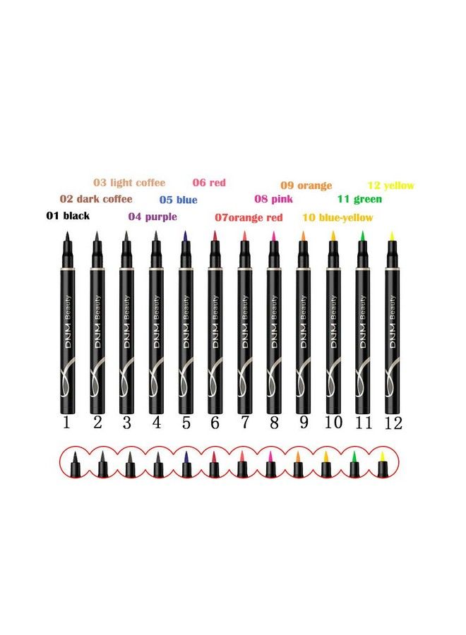 Cat Eye Makeup Waterproof Neon Colorful Liquid Eyeliner Pen Make Up Comestics Longlasting Black Eye Liner Pencil Makeup Tools (orange)