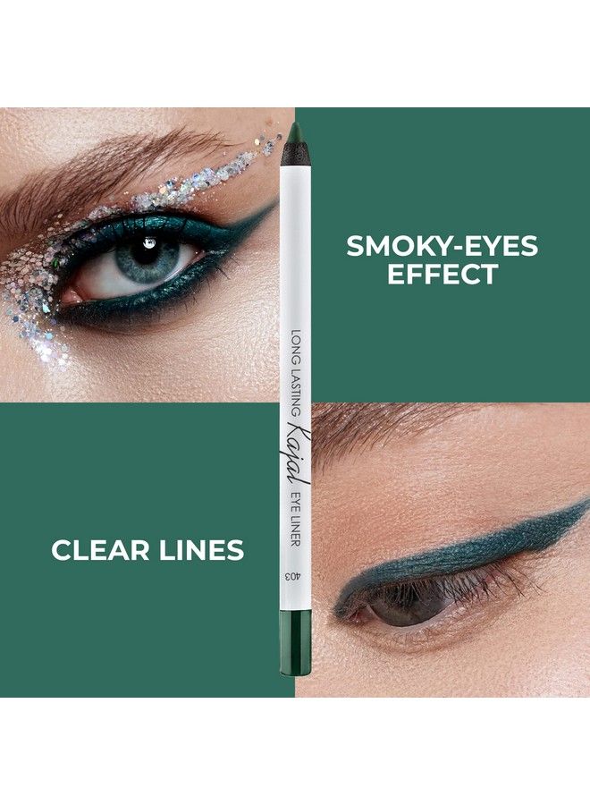 Long Lasting Gel Eyeliner Kajal Smudgeproof & Waterproof High Pigment Formula for Vibrant Eye Look with Intense Color Payoff & Easy Application 40314g/005oz