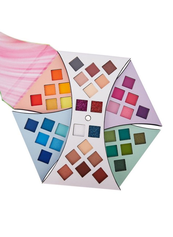 40 Colors Eyeshadow Palette 6 in1 Color Board Makeup Palette Set Highly Pigmented Glitter Metallic Matte Shimmer Natural Ultra Eye Shadow Powder Easy to Blend (Rotate Color)