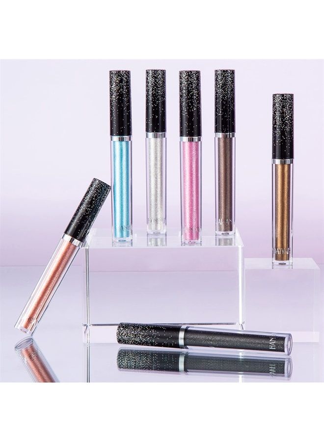 12 Colors Liquid Glitter Eyeshadow Set, Shimmer Sparkling Eyeshadow -Waterproof Long Lasting Quick-Drying Eyeshadow Metallic Pigment Primer Base Makeup Kits