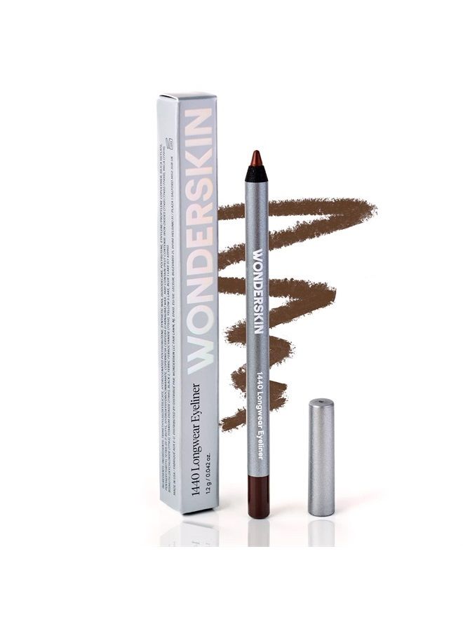 1440 Longwear Brown Eyeliner Pencils Waterproof Eyeliner Pencil, Eye Makeup Brown Eyebrow Pencil Long Lasting Smudge Proof (Brown Sugar)