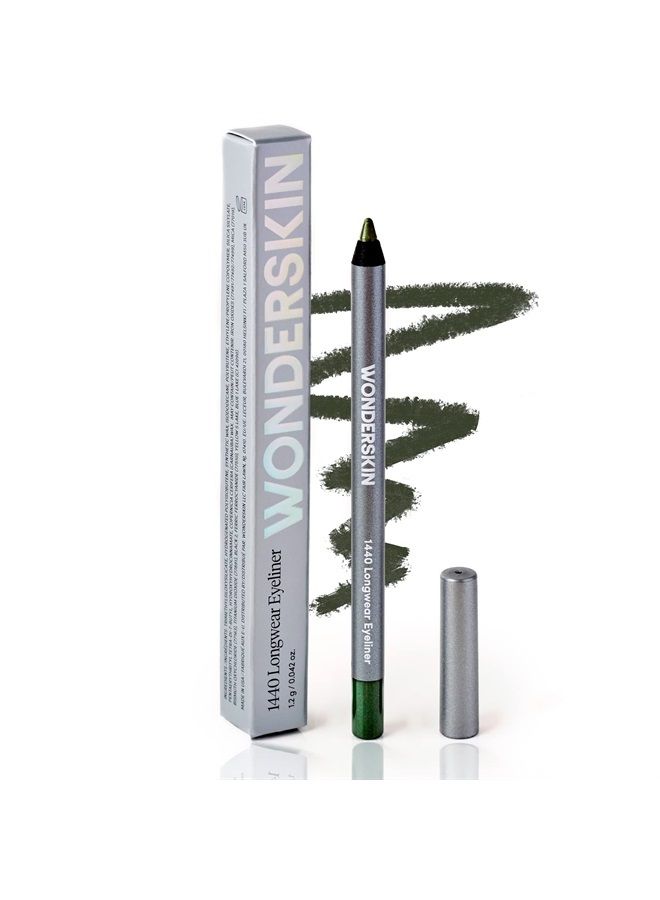 1440 Longwearwear Waterproof Eyeliner Pencil, Smudge Proof Pencil Eyeliner, Eye Pencils For Women, Long Lasting Eye Makeup (Olive)