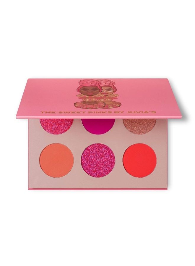 Deep Fuchsia, Soft and Sweet Pink Eyeshadow Palette - Professional Eye Makeup, Pigmented Eyeshadow Palette, Makeup Palette for Eye Color & Shine, Pressed Eyeshadow Cosmetics, Shades of 6