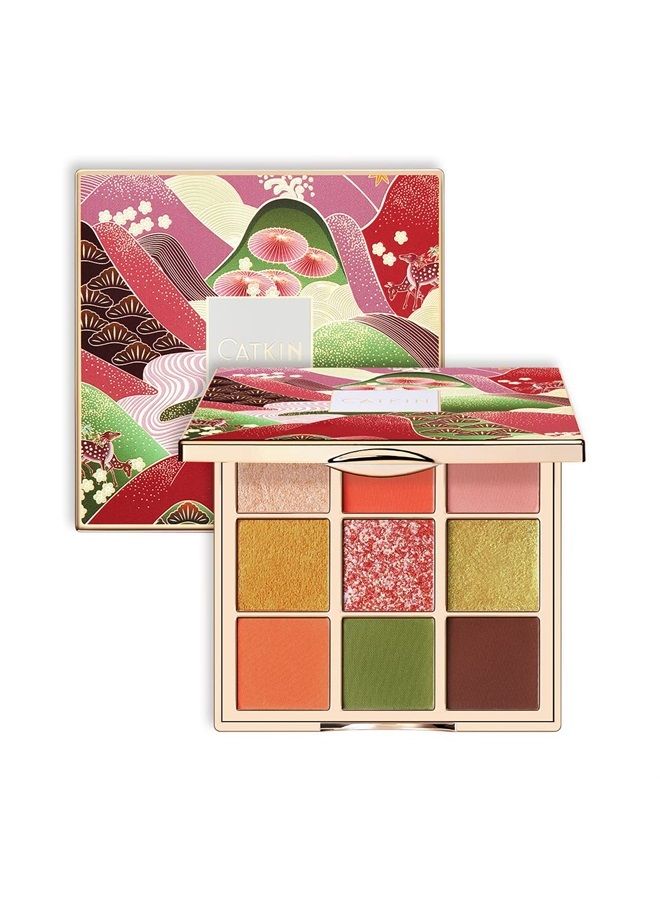 CATKIN Eyeshadow Palettes Sparkly Eyeshadow Matte and Glitter Makeup Matte Shimmer Highly Pigmented Makeup Palettes Eye shadow 9 Colors Neutral Cosmetic Eye Shadows