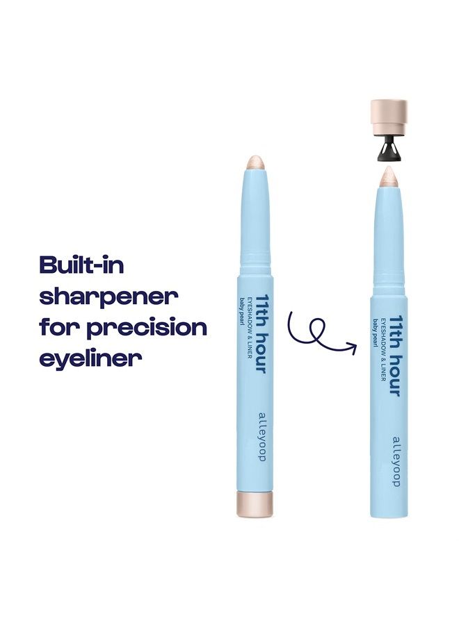 11th Hour Cream Eye Shadow Sticks - Baby Pearl (Shimmer) - Award-winning Eyeshadow Stick - Smudge-Proof and Crease Proof for Over 11 Hours - Easy-To-Apply and Compact for Travel, 0.05 Oz