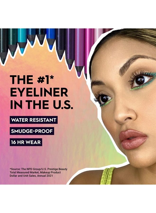 24/7 Glide-On Eyeliner Pencil, Roxy - Metallic Bright Blue with Glitter Finish - Award-Winning, Waterproof Eyeliner - Long-Lasting, Intense Color