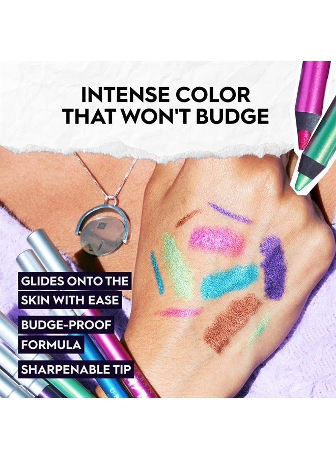 24/7 Glide-On Eyeliner Pencil, Roxy - Metallic Bright Blue with Glitter Finish - Award-Winning, Waterproof Eyeliner - Long-Lasting, Intense Color