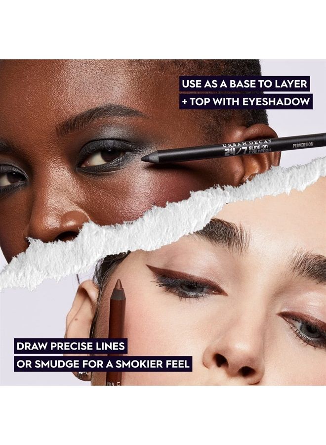 24/7 Glide-On Waterproof Eyeliner Pencil - Long-Lasting, Ultra-Creamy & Blendable Formula - Sharpenable Tip – Viper (Metallic Purple with Glitter Finish) - 0.04 Oz