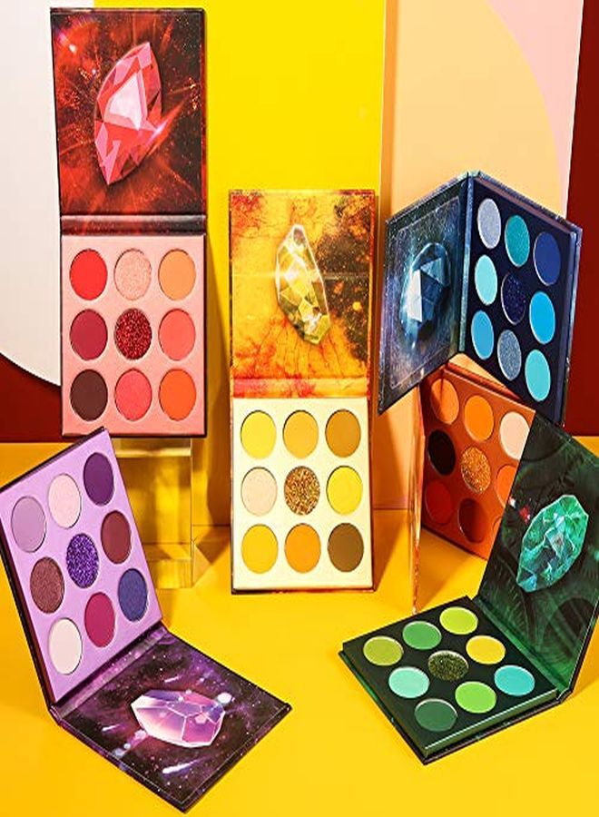 Eyeshadow Palette 54 Colors Gemstone Eye Shadow Palette Highly Pigmented Mattes Glitter Shimmers Naked Smokey Cream Powder Blendable Long Lasting Waterproof Colorful Professional Makeup Palette