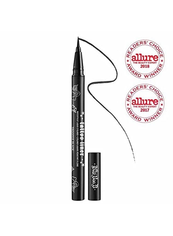 Tattoo Liner Waterproof Liquid Eyeliner in Trooper Black Full Size UNBOXED