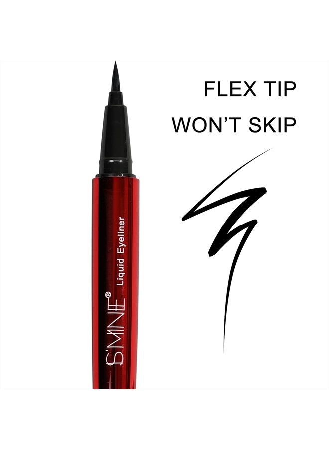 ISMINE Professional Matte Vegan smudge proof Eyeliner, Makeup liner Easy Liquid Pen No-Skip Eyeliner, Waterproof Formula, Long lasting Liquid Eyeliner Black