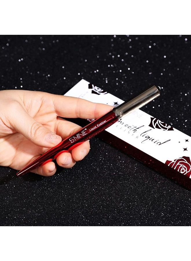ISMINE Professional Matte Vegan smudge proof Eyeliner, Makeup liner Easy Liquid Pen No-Skip Eyeliner, Waterproof Formula, Long lasting Liquid Eyeliner Black