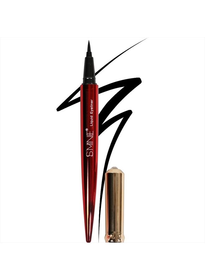 ISMINE Professional Matte Vegan smudge proof Eyeliner, Makeup liner Easy Liquid Pen No-Skip Eyeliner, Waterproof Formula, Long lasting Liquid Eyeliner Black