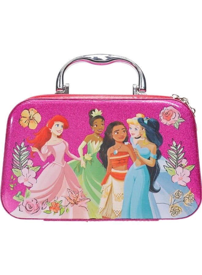 Disney Princess Tiana, Cinderella, Jasmine, Moana and Ariel Fashion Purse Set with Makeup, Toys Gift for 3 4 5 6 7 8 9 10 11 12 Years Old Kid