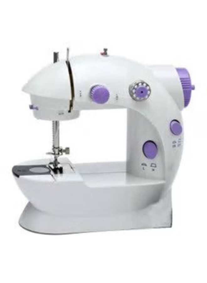 Portable Mini Sewing Machine with 2 speed control White/Purple/Silver