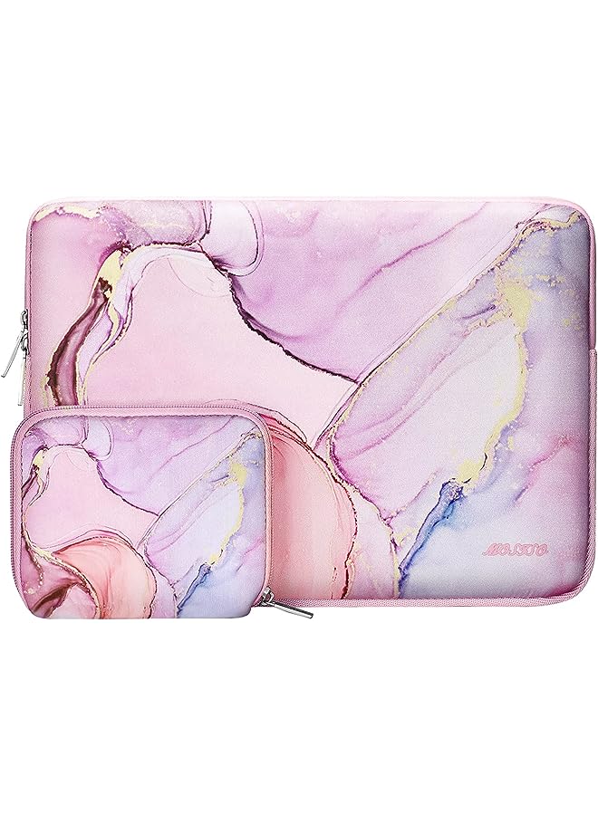 Laptop Sleeve Case Compatible With Macbook Air 11, 11.6-12.3 Inch Acer Chromebook R11/Hp Stream/Samsung/Asus/Surface Pro X/7/6/5/4/3, Polyester Vertical Watercolor Marble Bag, Blue