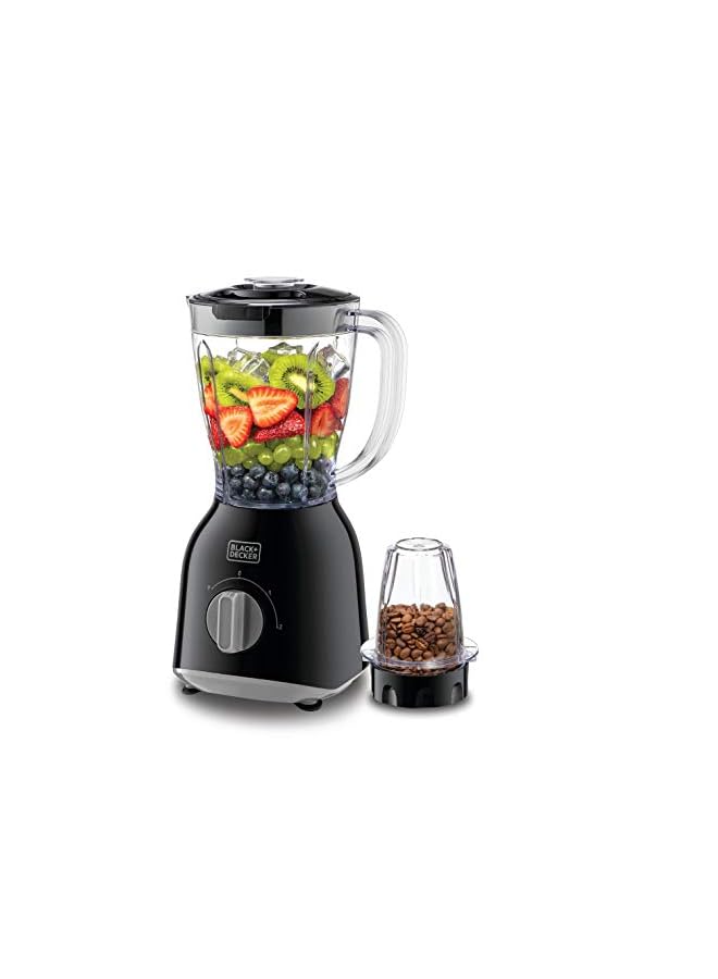 400W 1.0L Blender With 2 X Blender Jars & Grinder Mill, Black - Bx365Pr-B5