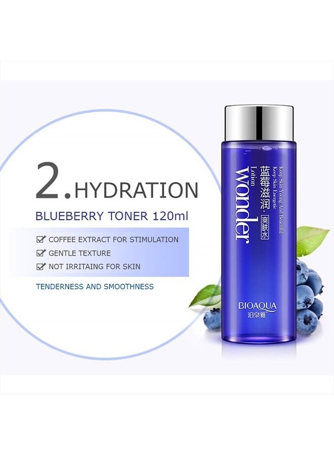 Blueberry Wonder Skin Care Gift Box Cleanser Lotion Toner Essence Emulsion Serum BB Cream 6PCS SET 100g +120ml +120ml + 50g +40g +10x5ml