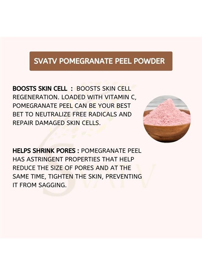 Natural Pomegranate Peel Powder | Punica Granatum | Moisturizing Face Pack | Antioxidants Vitamin-c | Skin Cell Regeneration - 227 Gram, Half Pound, 8 Ounce.