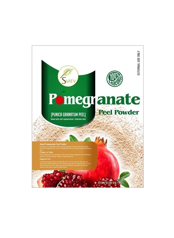 Natural Pomegranate Peel Powder | Punica Granatum | Moisturizing Face Pack | Antioxidants Vitamin-c | Skin Cell Regeneration - 227 Gram, Half Pound, 8 Ounce.