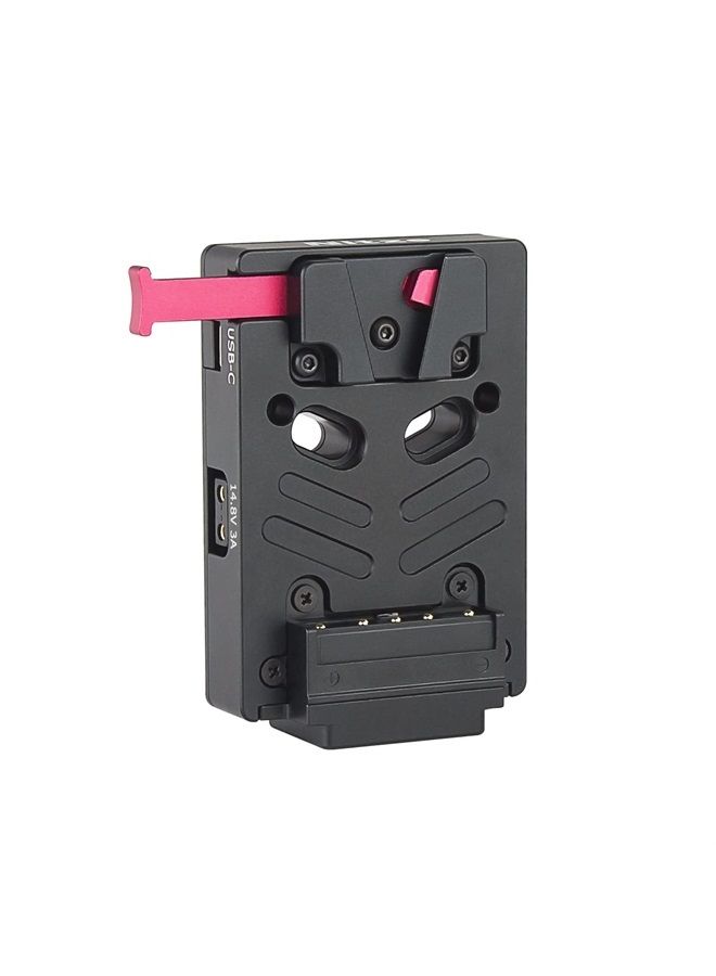 V Mount Battery Plate with 8V/3A DC, 14.8V/3A D-tap and PD 3.0 USB-C Output Ports Mini V Mount Plate - N21-D6