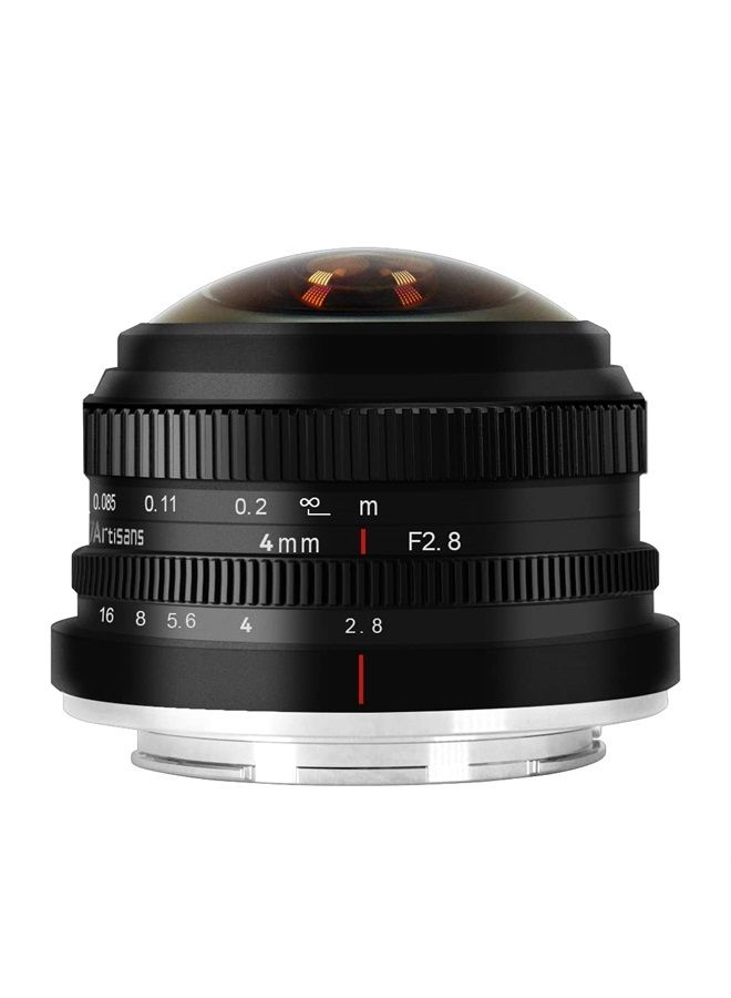 4mm F2.8 Circular Fisheye Lens, 225° Ultra-Wide Angle of View, Compatible with APS-C Sony E-Mount Cameras a6400 a6300 a6100 a6000 a5100 a5000 a6500 a6600 Nex-3 Nex-3N Nex-3R Nex-5 Nex-7