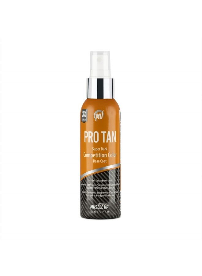 , Super Dark Competition Color, Base Coat, Ultra Dark Suntan Brown, Streak Free, Applies Evenly, Dries Quickly, 3.4 oz.