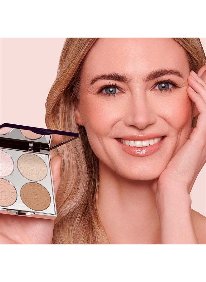 Hyaluronic Hydra-Powder Palette | 4-Shade Contour Palette | For Flawless Complexion | Vegan | Fair to Medium