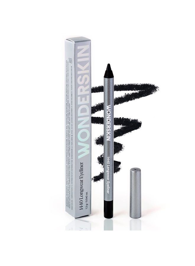 1440 Longwear Waterproof Eyeliner Pencil, Black Eyeliner Pencil For Women Eye Makeup, Black Pencil Eyeliner (Liquorice)