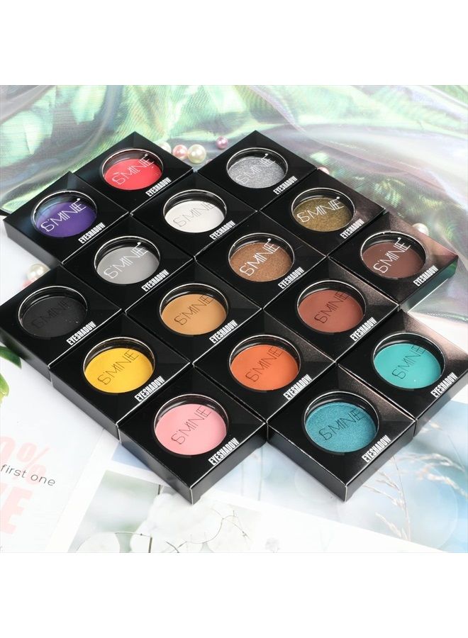 ISMINE Single Black Matte Eyeshadow Powder Palette High Pigment, Longwear, Intense Color Best Black Eyeshadow