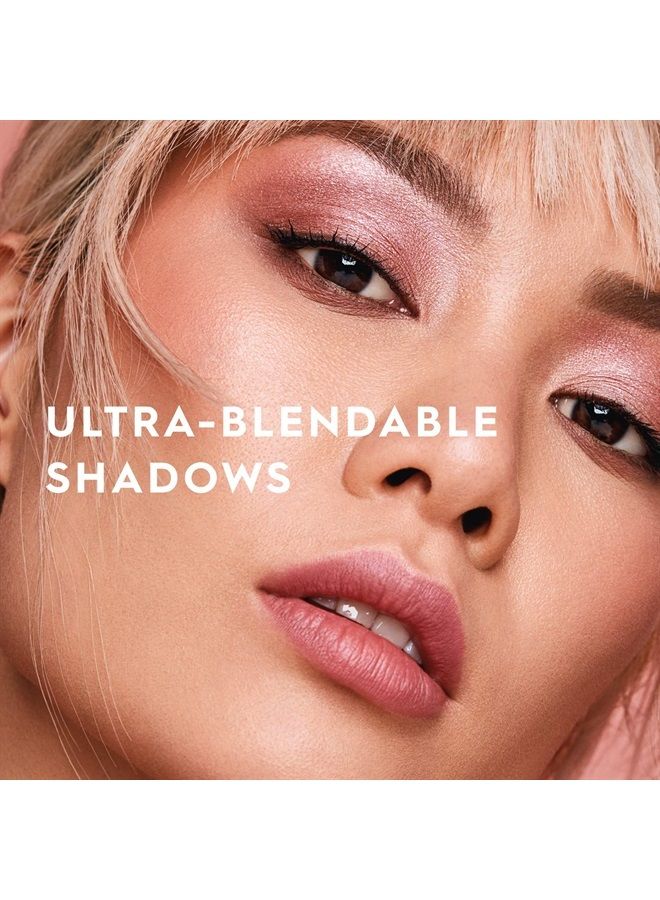 Naked3 Eyeshadow Palette, 12 Versatile Rosy Neutral Shades for Every Day - Ultra-Blendable, Rich Colors with Velvety Texture - Set Includes Mirror & Double-Ended Makeup Brush