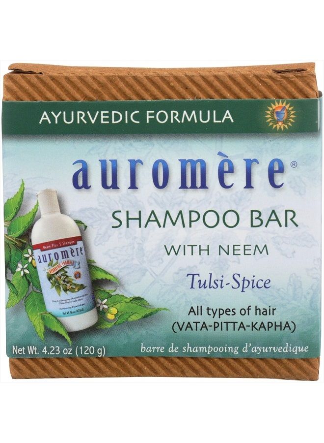 Ayurvedic Shampoo Bar - Eco Friendly, Handmade, Vegan, Cruelty Free, Natural, Non GMO, All in One Bar for Soap and Shampoo (4.23 oz), 1 pack