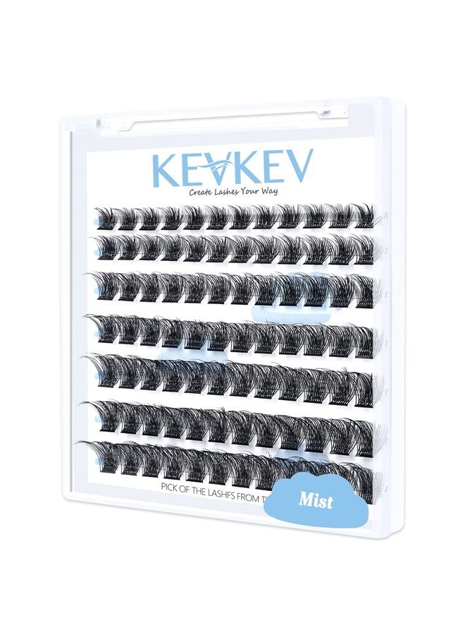 Lash Clusters 84 Pcs Cluster Lashes Eyelash Clusters DIY Cluster Eyelash Extensions Individual Lashes Thin Band & Soft(Mist,D-8-16mix)