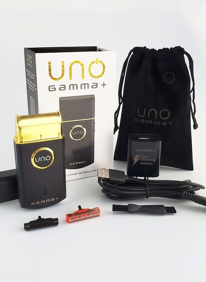 Uno Mini-Sized Travel Cordless Mens Single Foil Shaver, Micro-USB Rechargeable, Black