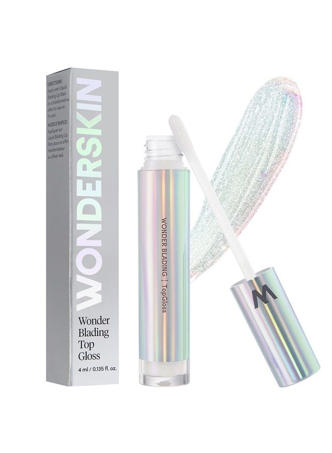 WONDER BLADING Top Gloss - Clear Lip Gloss, High Shine Finish, Hydrating Lip Gloss, Lip Makeup (Holographic)