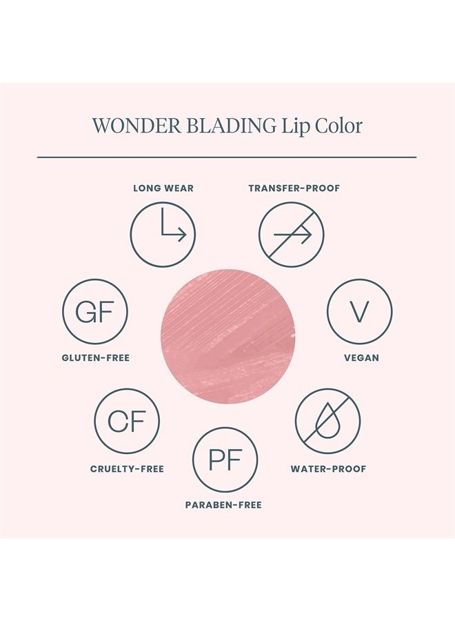 Wonder Blading Lip Stain Masque, Waterproof Nude Lip Stain, Long Lasting Lip Makeup, Transfer Proof Lip TInt, Pink Lip Makeup (XOXO Masque)