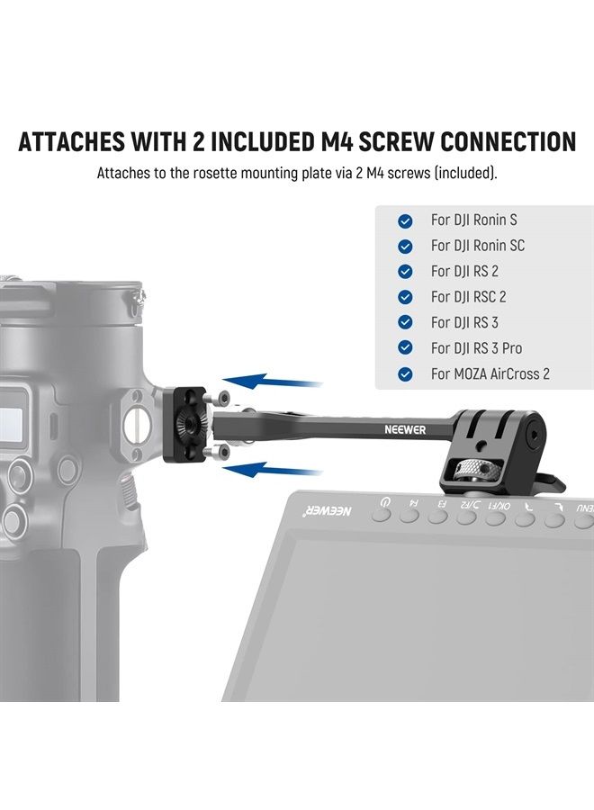 NEEWER Adjustable Field Monitor Mount, 360° Rotatable Camera Monitor Bracket with 1/4