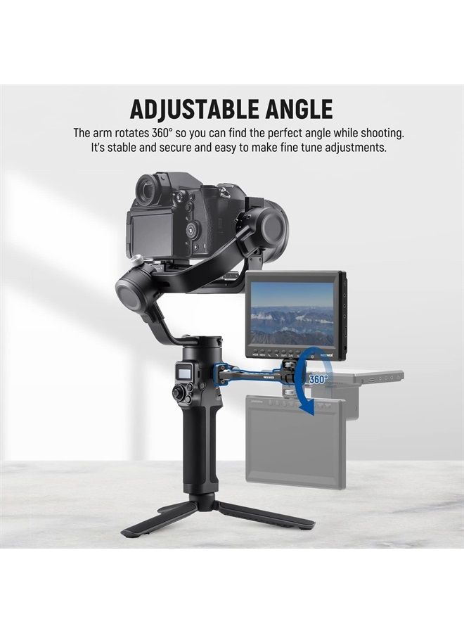 NEEWER Adjustable Field Monitor Mount, 360° Rotatable Camera Monitor Bracket with 1/4