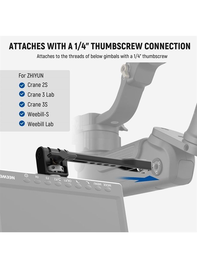 NEEWER Adjustable Field Monitor Mount, 360° Rotatable Camera Monitor Bracket with 1/4